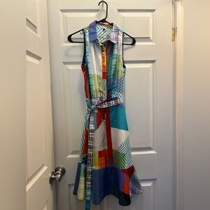 Desigual Colorful Geometric Patterned Sleeveless Dress size 36 (size 8 in USA)